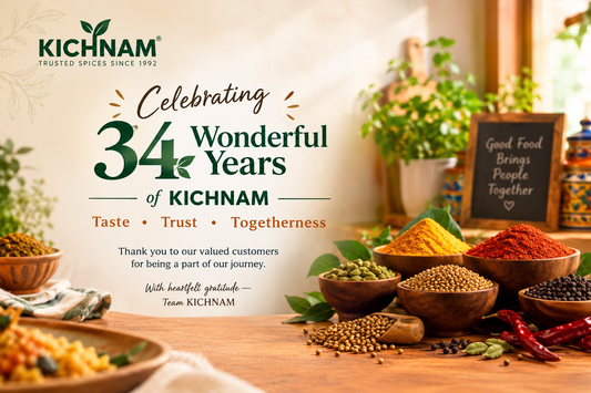 Celebrating 34 Wonderful Years of KICHNAM: 34 Years of Taste, Trust & Togetherness