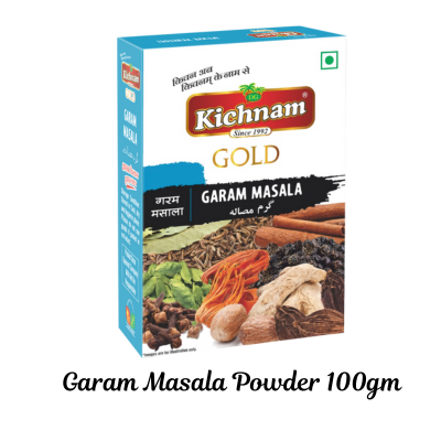 Kichnam All-in-One Masala Kit - Pack of 8 (Haldi Powder 200gm, Lal Mirch Powder 200gm, Dhania Powder 200gm, Sabut (Whole) Jeera 100gm, Garam Masala Powder 100gm, Amchur Powder 100gm, Hing 20gm, Kasoori Methi 50gm)