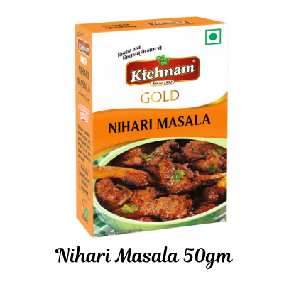 Kichnam Gold Nihari Masala 50gm pack with premium spices for flavorful non veg dishes cooking