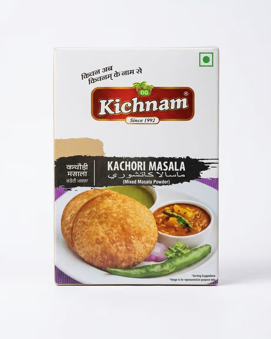 Kichnam Kachori Masala packaging on a white background
