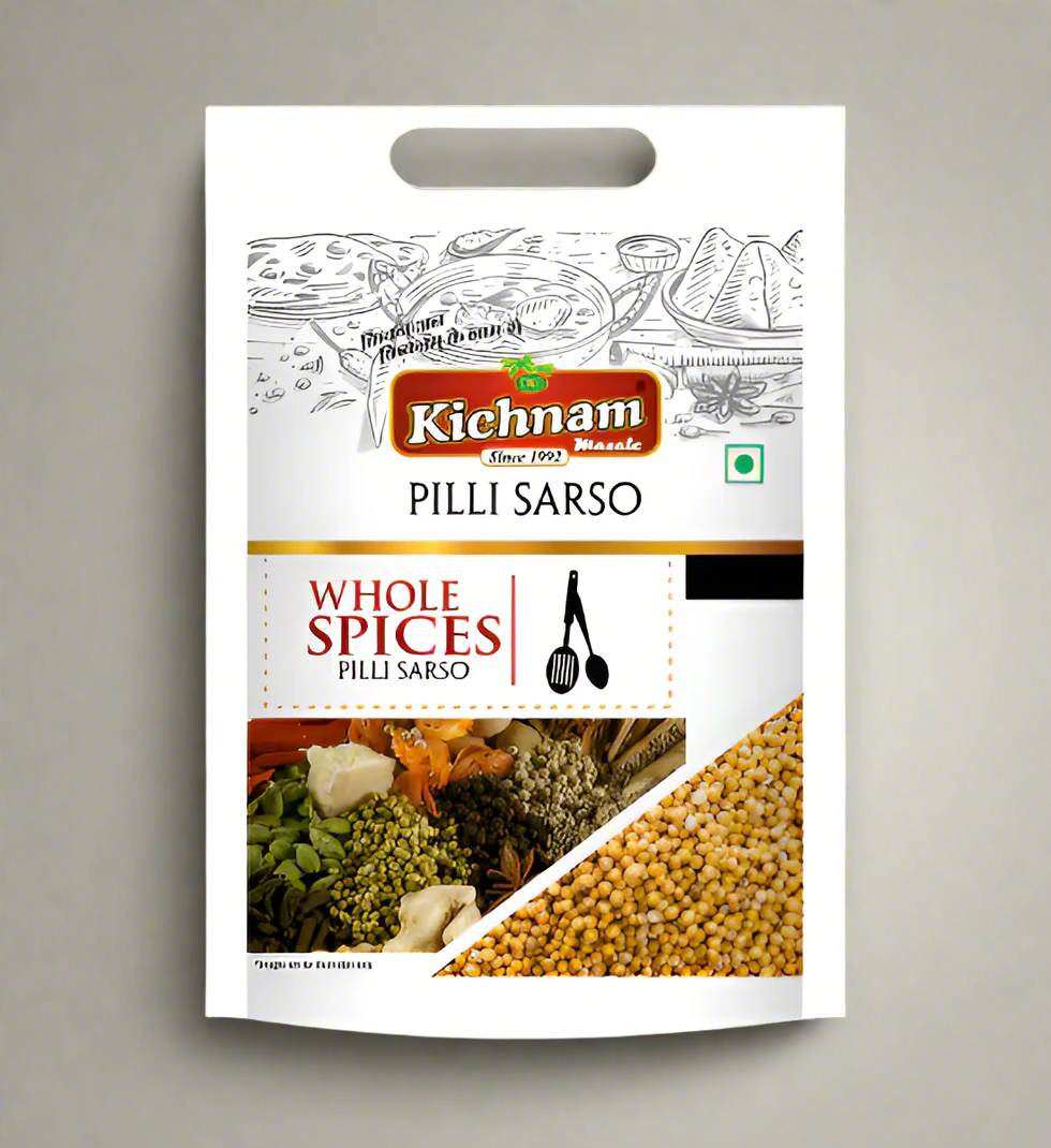 Kichnam Pili Sarso Sabut | Whole Yellow Mustard Seeds | Net Weight-100gm